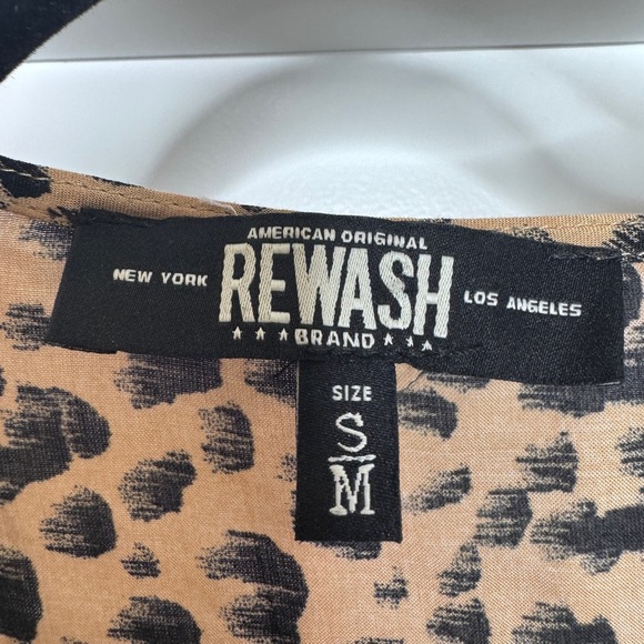 Rewash Women’s Open Front Animal Print / Leopard Print Duster - Picture 3 of 7